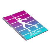 「姿スケートで滑る」氷スケートで滑る名前をカスタムする ノートブック (右側)