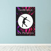 姿スケートで滑る「氷プリンセスパーソナライズされた」 キャンバスプリント (インサイチュ (ウッドフロア))