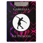 姿スケートで滑る「氷プリンセスパーソナライズされた」 クリップボード (正面)
