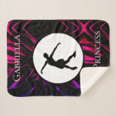 姿スケートで滑る「氷プリンセスパーソナライズされた」 シェルパブランケット (正面(横))