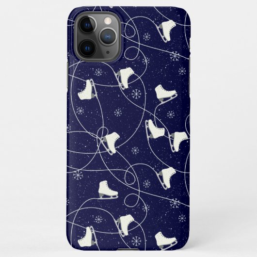 姿スケートスケートで滑るオンダークブルー iPhoneケース (裏面)