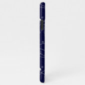 姿スケートスケートで滑るオンダークブルー iPhoneケース (右側)