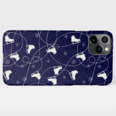 姿スケートスケートで滑るオンダークブルー iPhoneケース (裏面横)