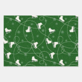 姿スケートスケートで滑るオン3色 ラッピングペーパーシート (正面2)