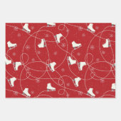 姿スケートスケートで滑るオン3色 ラッピングペーパーシート (正面)