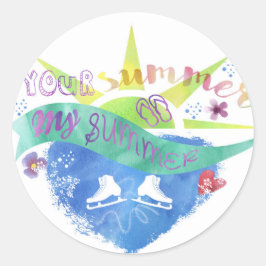 姿スケートデザイン ラウンドシール