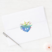 姿スケートデザイン ラウンドシール (封筒)