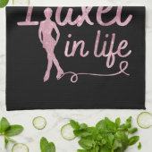 姿スケートブレードタオルアクセルインライフピンクグラム キッチンタオル (折り畳み)