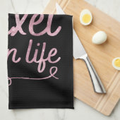 姿スケートブレードタオルアクセルインライフピンクグラム キッチンタオル (四つ折り)