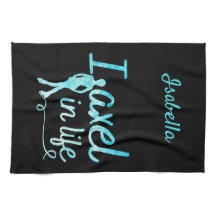 姿スケートブレードタオルアクセルインライフブルー凍ってい