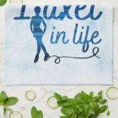 姿スケートブレードタオルアクセル（ライフブルーシェード） キッチンタオル (折り畳み)