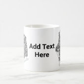 姿スケートワードアートアイススケートで滑るカスタム文字 コーヒーマグカップ (中央)