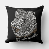 姿スケートワードアートアイススケートで滑る クッション (正面)