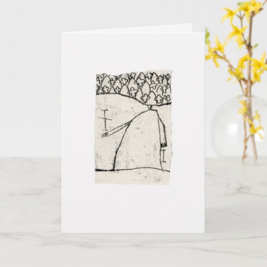 姿付き カード (黄色い花)