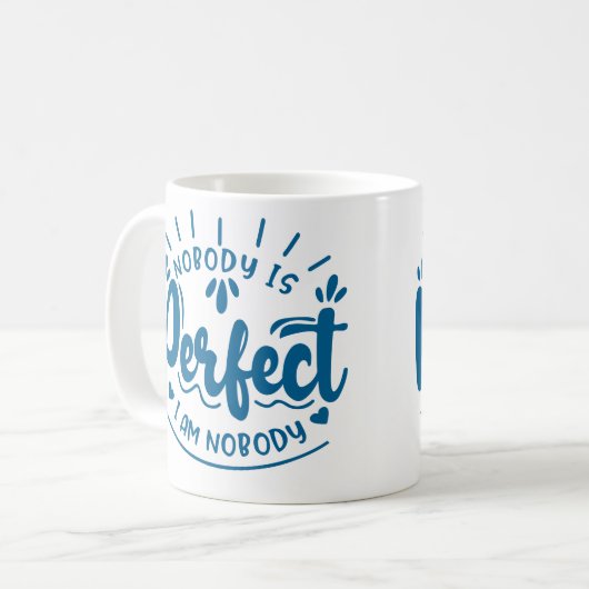 姿勢かわいらし引用文 コーヒーマグカップ (正面左)