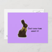 姿勢とチョコレートイースターバニー シーズンポストカード (正面/裏面)