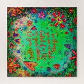 姿勢と労力おもしろいフローラ 感動的 ジグソーパズル (横)