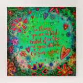 姿勢と労力おもしろいフローラ 感動的 ジグソーパズル (縦)