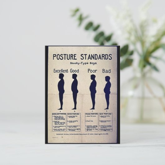 姿勢の基準 ポストカード (スタンド正面)