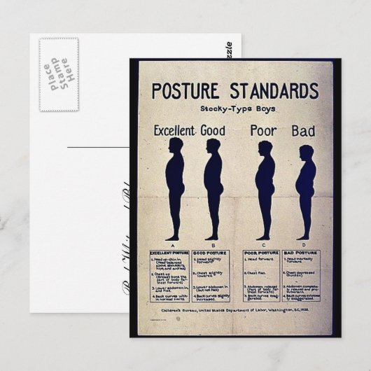 姿勢の基準 ポストカード (正面/裏面)