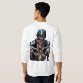 姿勢はっきりした男の子グラフィックTシャツ – 通りスタイルV スウェットシャツ (裏面フル)