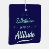 姿勢を持つカスタマイズ可能なエステティシャン セラミックオーナメント (右)