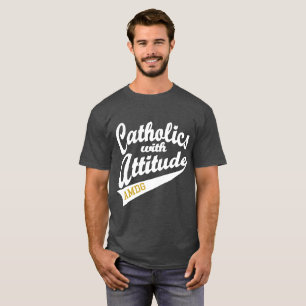 姿勢ティー付きカトリック教徒 Tシャツ