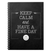 姿勢保穏やかな感動的引用文シャルボード ノートブック (正面)