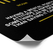 姿勢前向きの感動的引用文 ポスター (角)