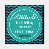 姿勢前向きチャーチルの引用やる気を起こさせる マグネット (正面)