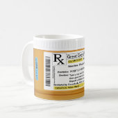 姿勢前向き処方箋RX コーヒーマグカップ (正面左)