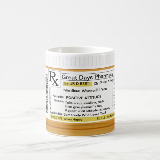 姿勢前向き処方箋RX コーヒーマグカップ (中央)