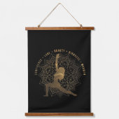 姿勢前向き感動的前向きことわざ 吊り下げ型タペストリー (正面)