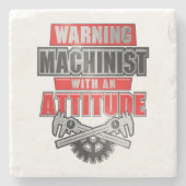 姿勢機械技師の機械工 ストーンコースター (正面)