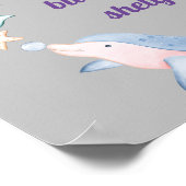 姿勢海の生き物ことわざポスター ポスター (角)