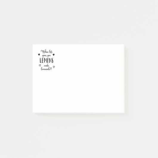 姿勢生命やる気を起こさせる引用文 – 成功，レモン ポストイット (正面)