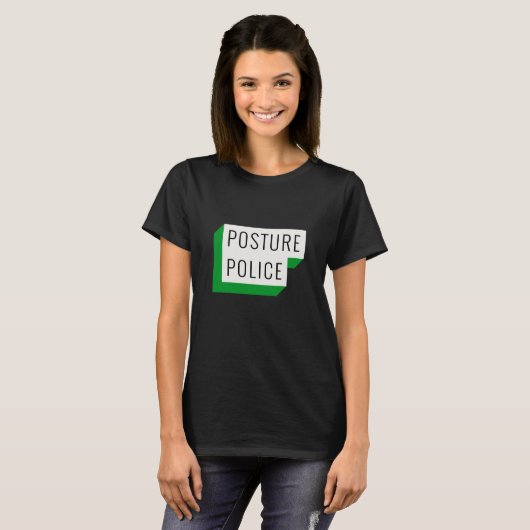 姿勢警察の人間工学 Tシャツ (正面フル)