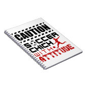 姿勢選手の女の子とおもしろいサッカー10代のの雛 ノートブック (右側)