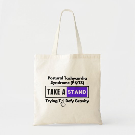 姿勢頻脈症候群(ポット)重力の低下 トートバッグ (正面)