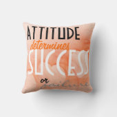 姿勢…成功オレンジ色のハート背景 クッション (裏面)