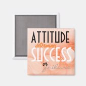 姿勢…成功オレンジ色のハート背景 マグネット (正面/裏面)