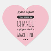 姿勢、成功、ゴール、やる気を起こさせる引用文ピンク ハートシール (正面)