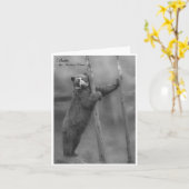 姿勢- Bubu、B&W Notecard --を打って下さい カード (黄色い花)