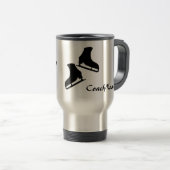 姿最高のスケートで滑るのコーチ、タンブラー、黒 トラベルマグ (正面右)