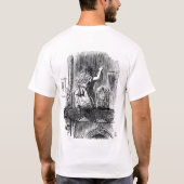 姿見のワイシャツを通したアリス Tシャツ (裏面)