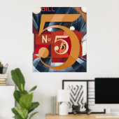 姿5の金ゴールド ポスター (ホームオフィス)