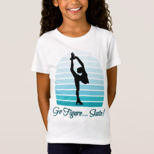 姿...スケート！ – 氷スケートで滑る-引用文Tシャツ Tシャツ
