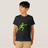姿-火星人の緑--を囲います Tシャツ (正面フル)