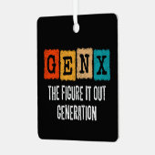 姿It Out Generation X Gen Xer おもしろい Gen X メタルオーナメント (正面左)