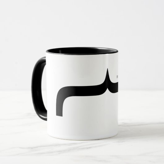 威信のエリートのフォントのParentheseの髭のマグ マグカップ (正面左)